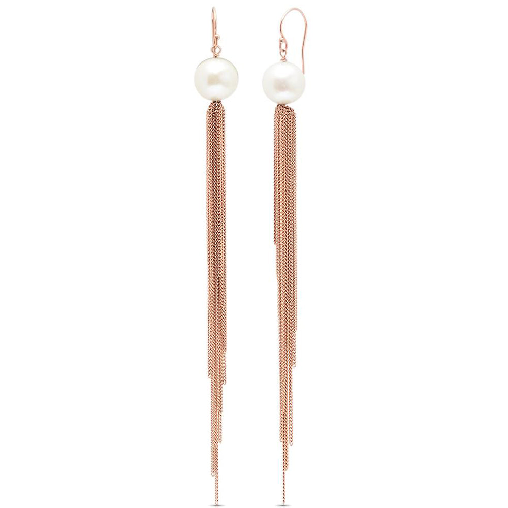 Pearl and Tassel Earrings