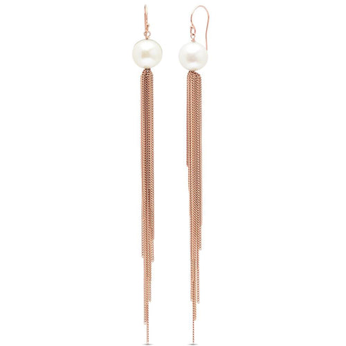 Pearl and Tassel Earrings - VictoriaSix.com
