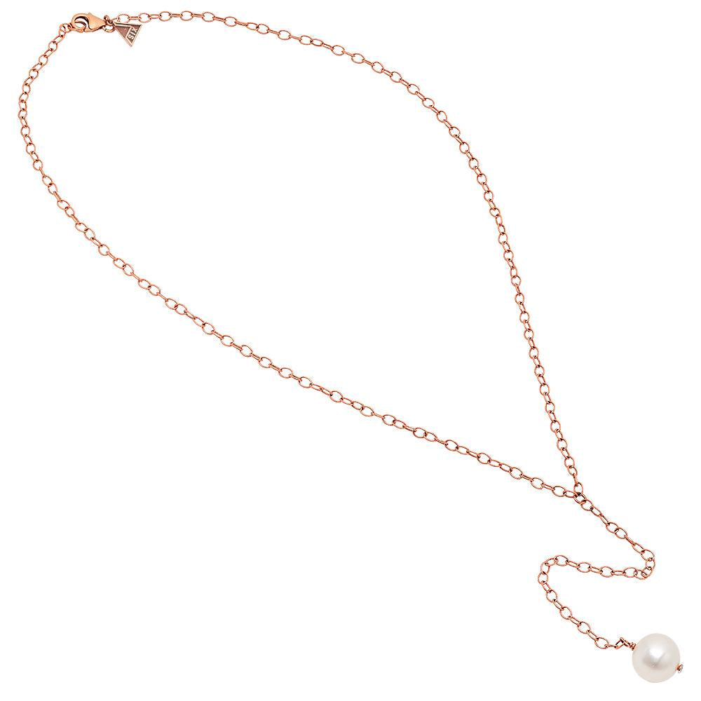 Round Freshwater Pearl Lariat Necklace