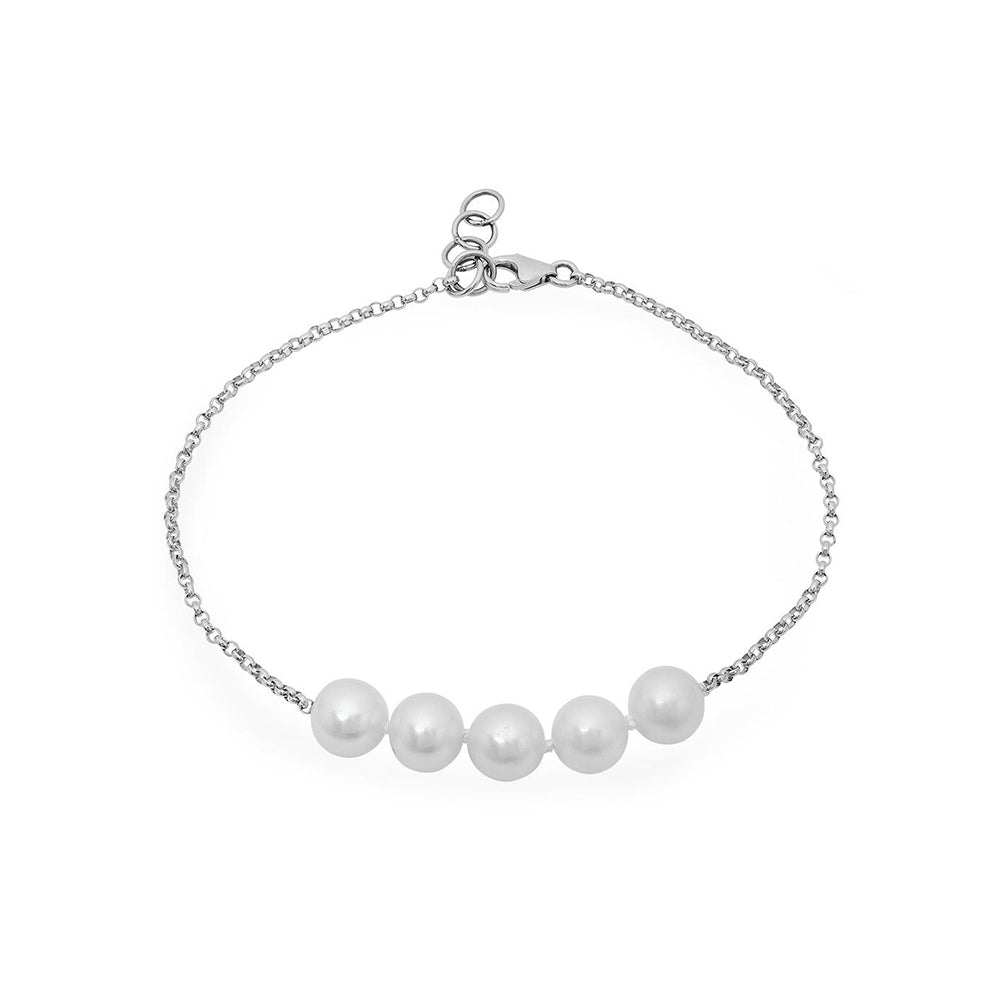 Five Freshwater Pearl Bracelet - VictoriaSix.com