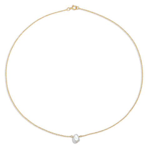 Flat Pearl Necklace