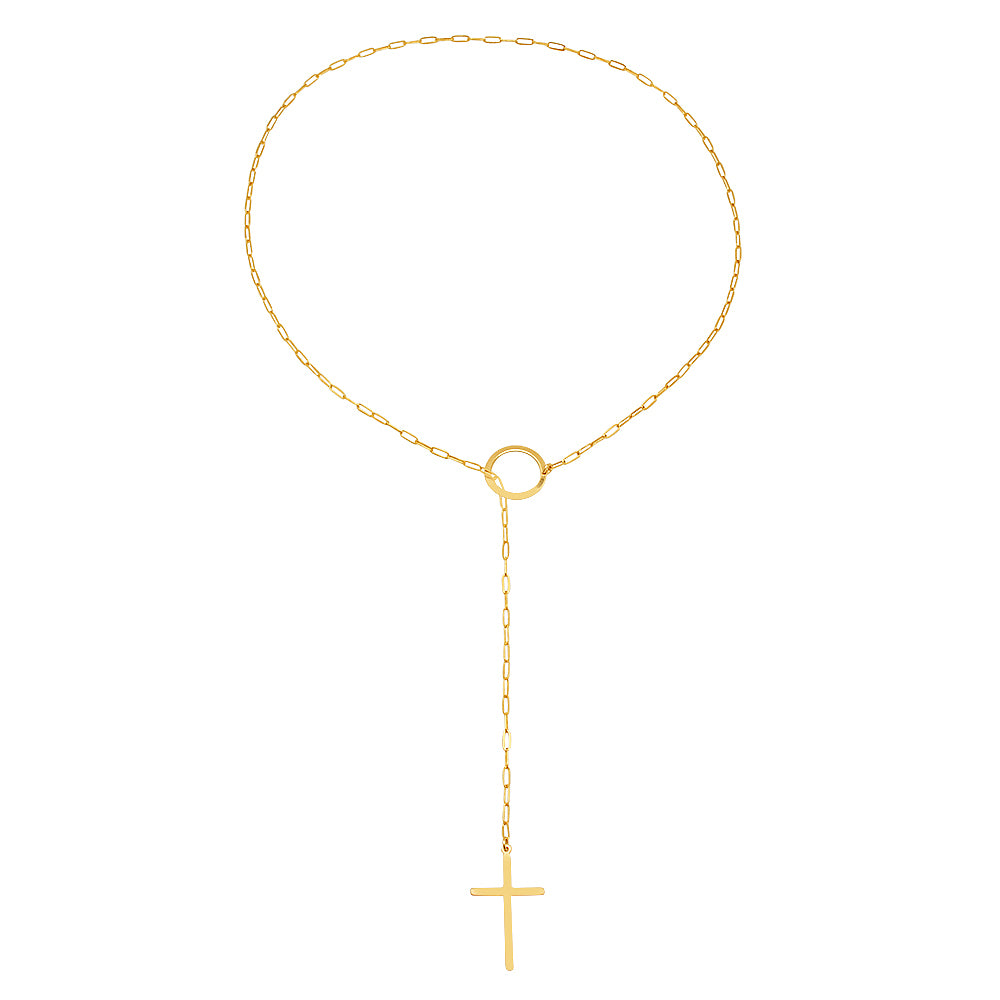 Cross Lariat Necklace
