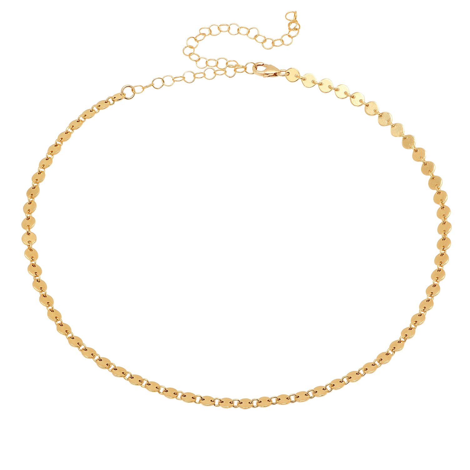 Disc Link Choker Necklace