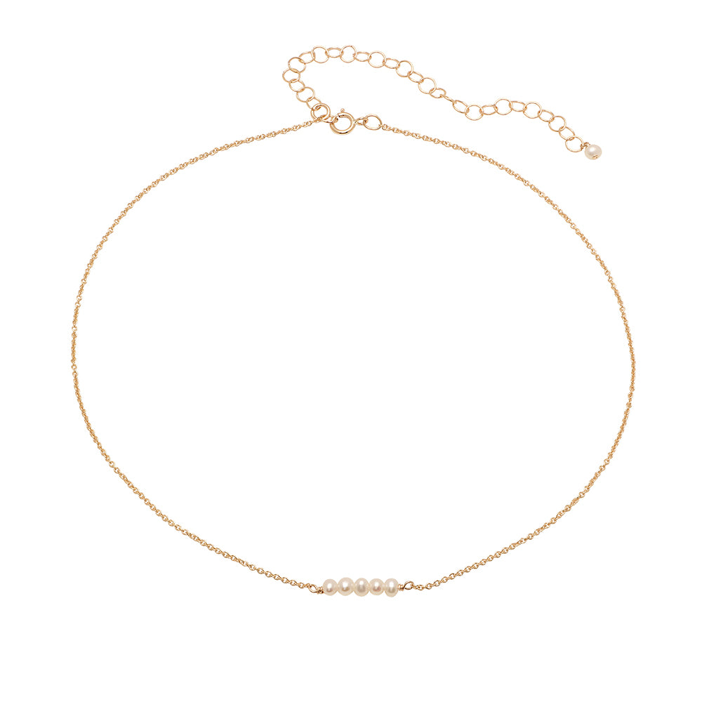 5 Tiny Pearl Choker