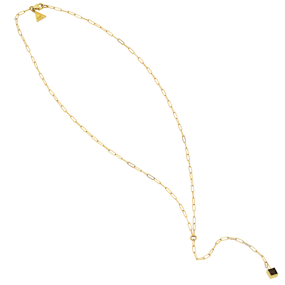 Topaz Drop Lariat Necklace