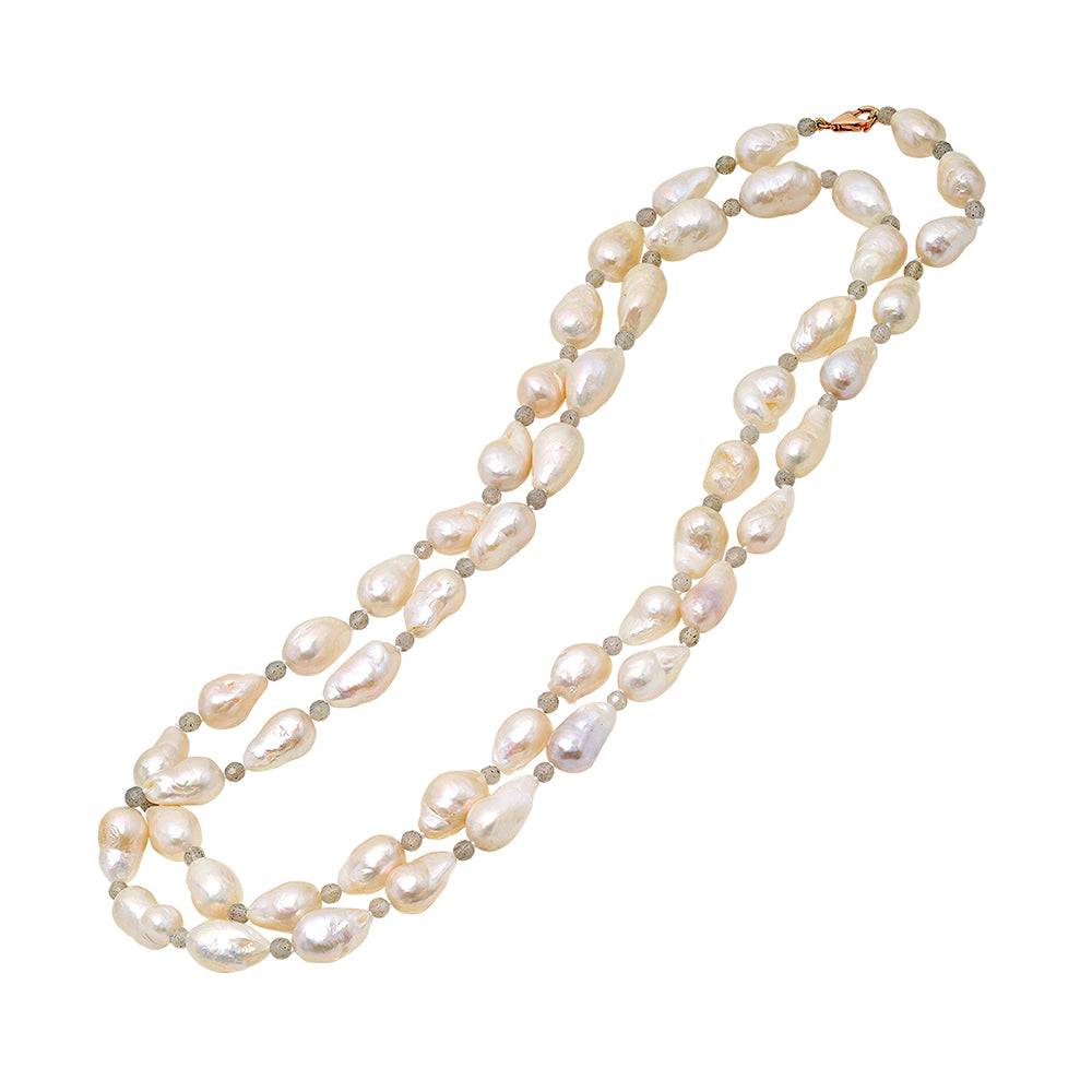 Labradorite and Pearl Necklace