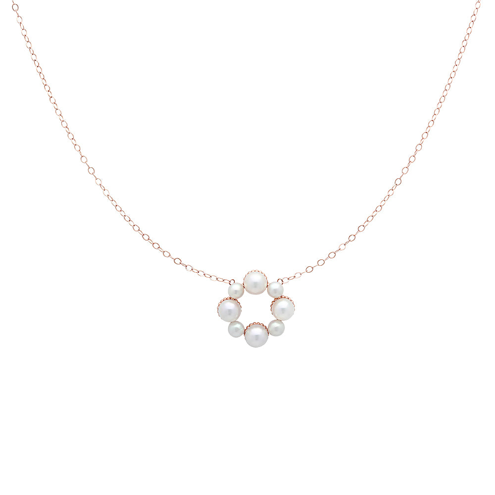 Pearl Flower Pendant Necklace