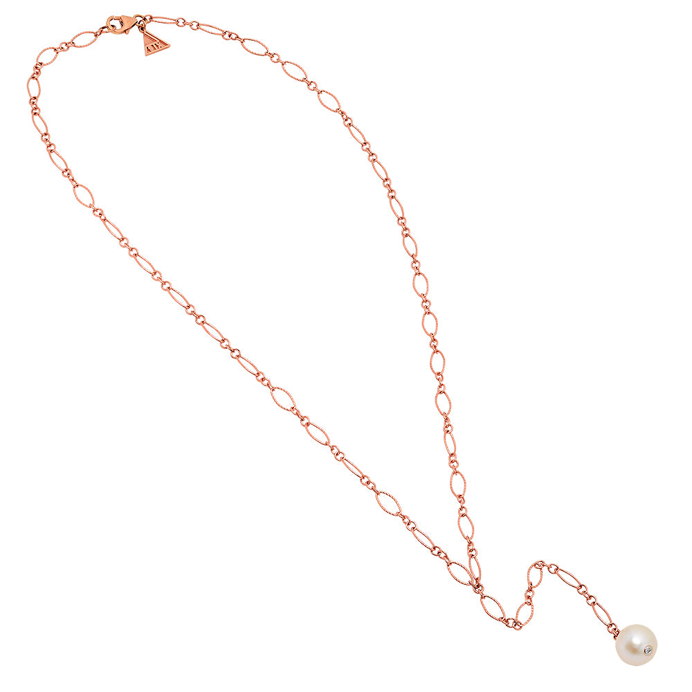Flirty Single Pearl Lariat Necklace