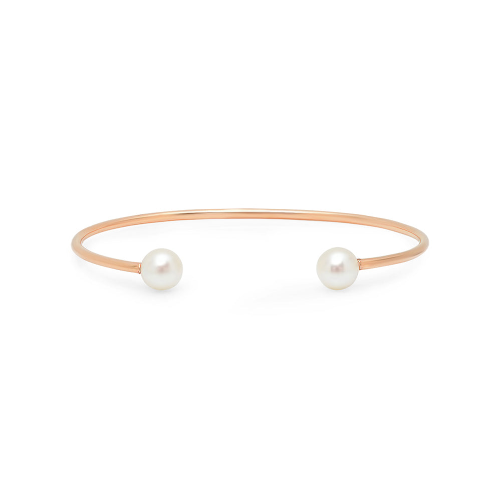 Akoya Pearl Wire Cuff Bracelet