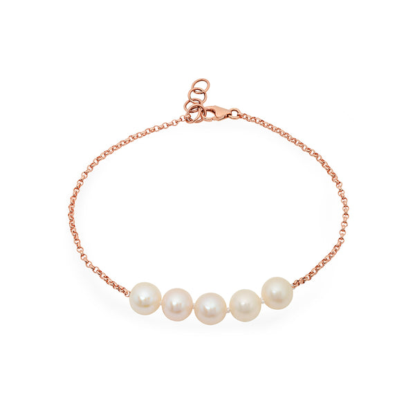 ブレスレット LESS IS MORE Freshwater Pearl Bracelet 14K Gold Field Magnet Multi-strand Freshwater Pearl Magnet Clasp Bracelet