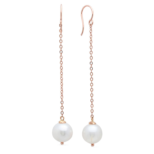 ピアス Numbering Ribbon Dropped Pearl Earrings #9118 4BFT316 Ribbon Dropped Pearl Earrings #9118 - Gold by Numbering