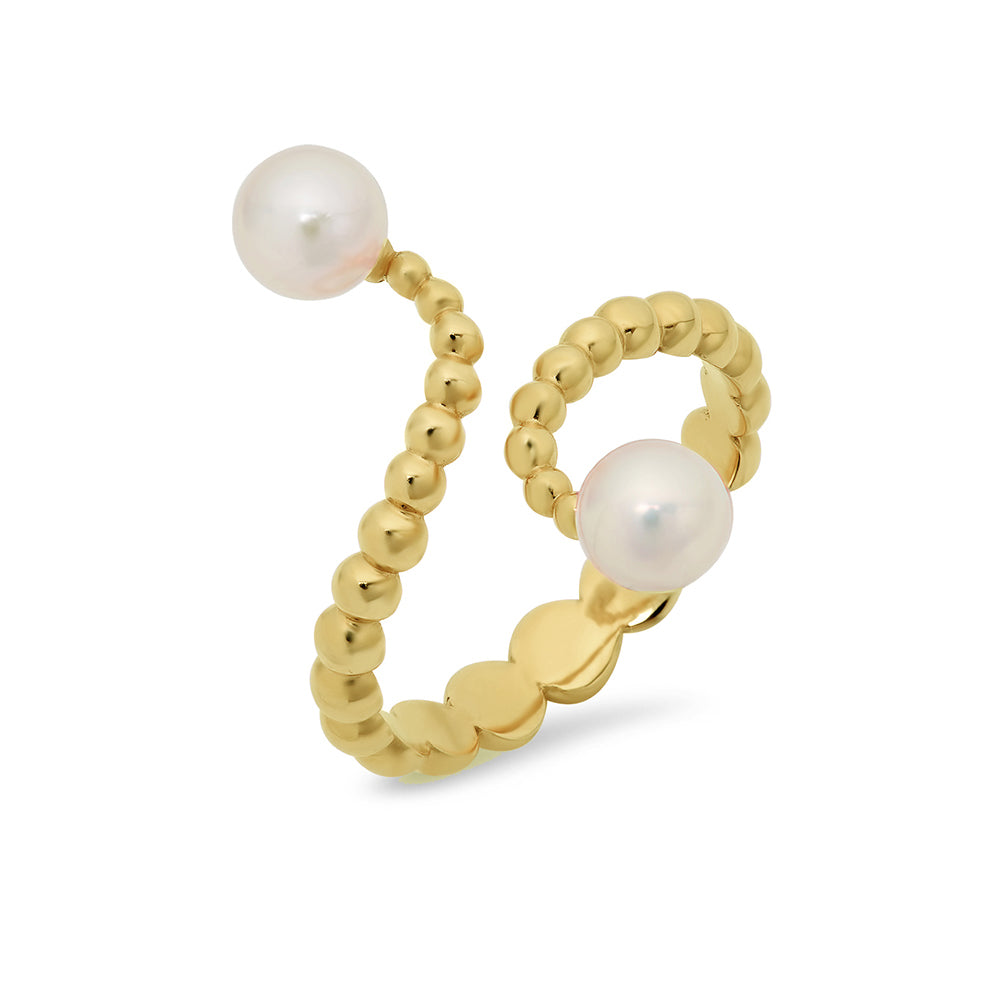 Pearl Beaded Coil Ring - VictoriaSix.com
