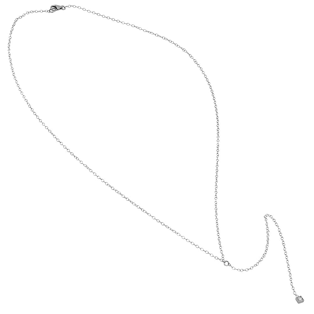 Diamond Drop Lariat Necklace