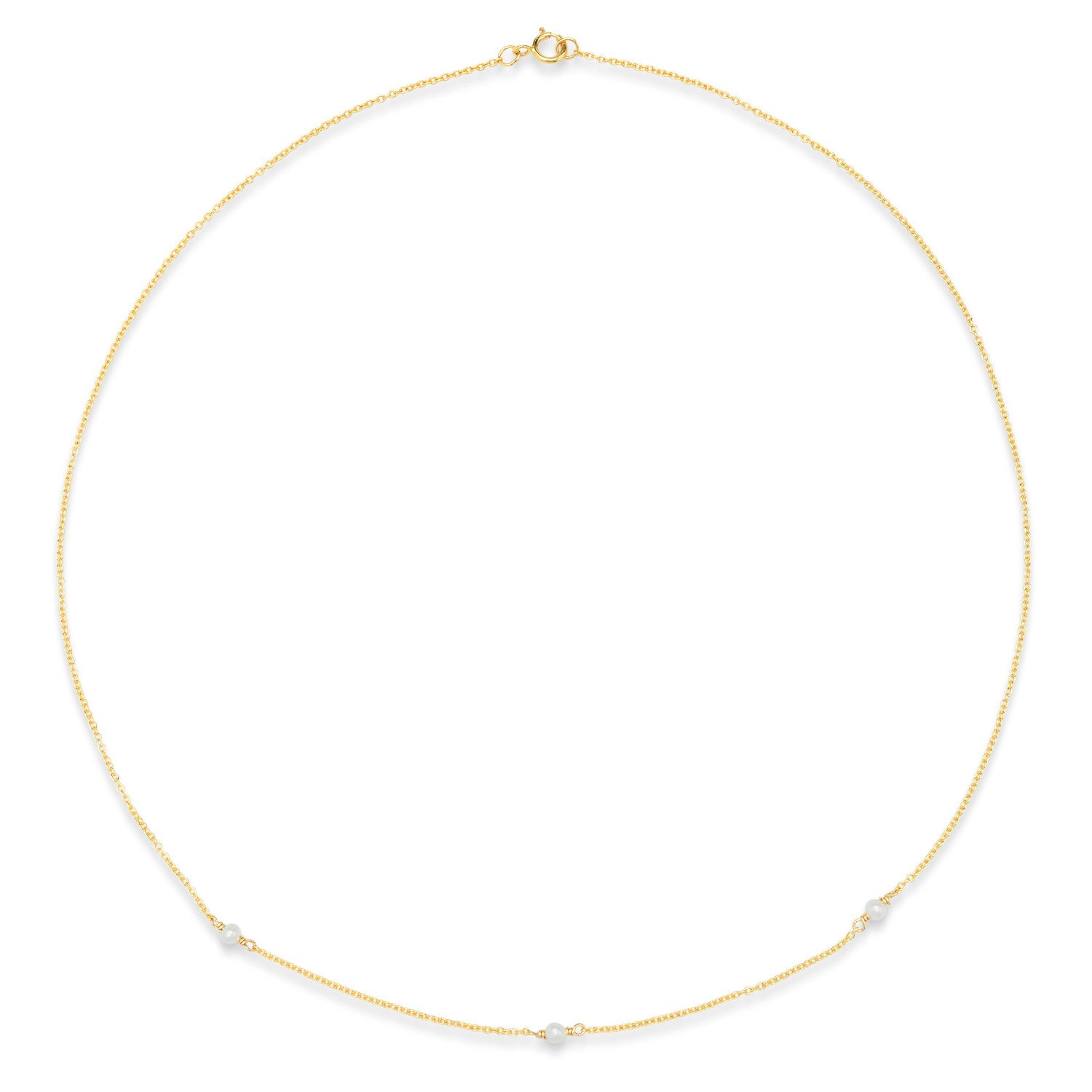 Triple Tiny Pearl Necklace