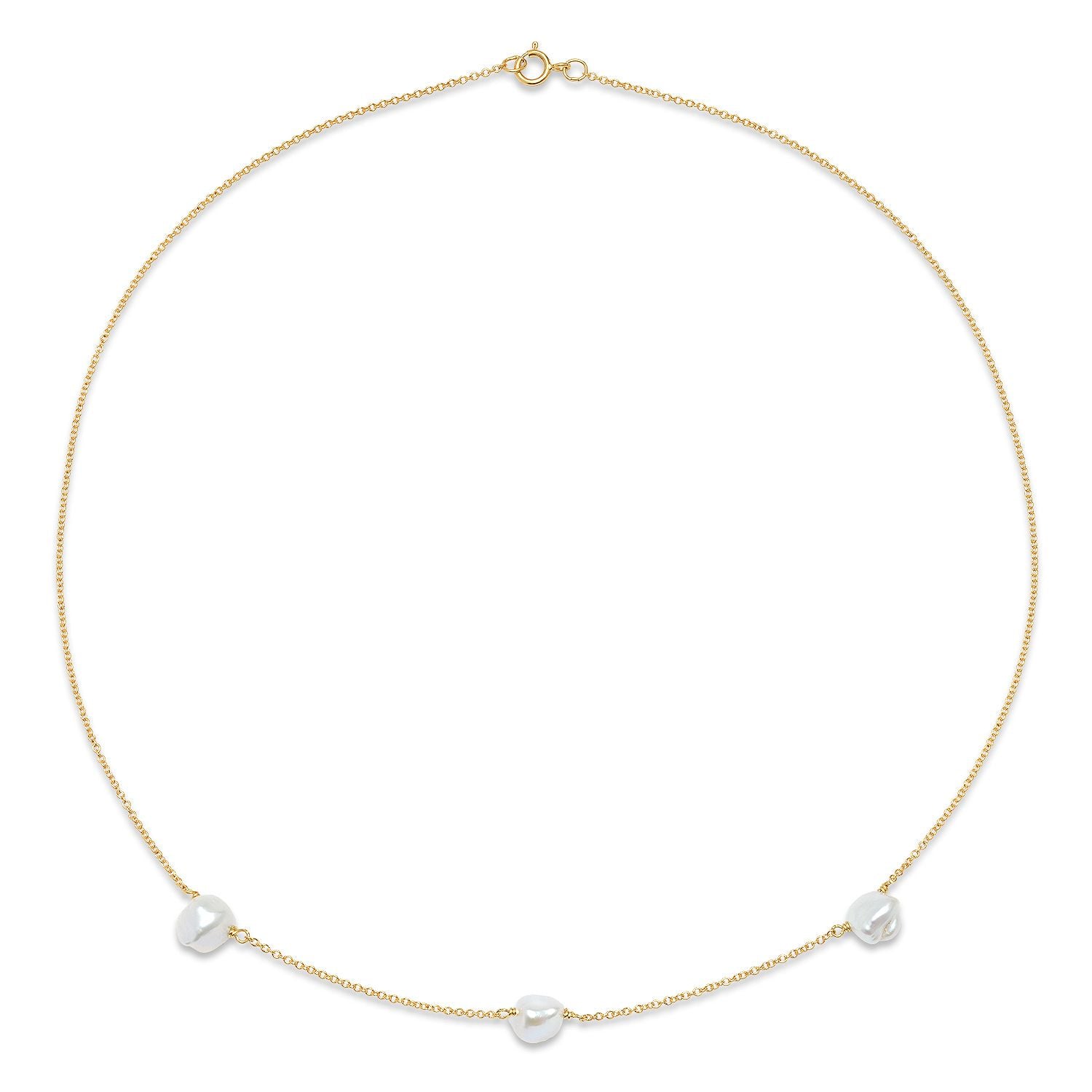 Triple Tiny Baroque Pearl necklace