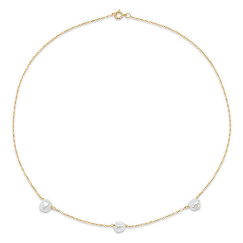 Flat Pearl Lariat Bracelet