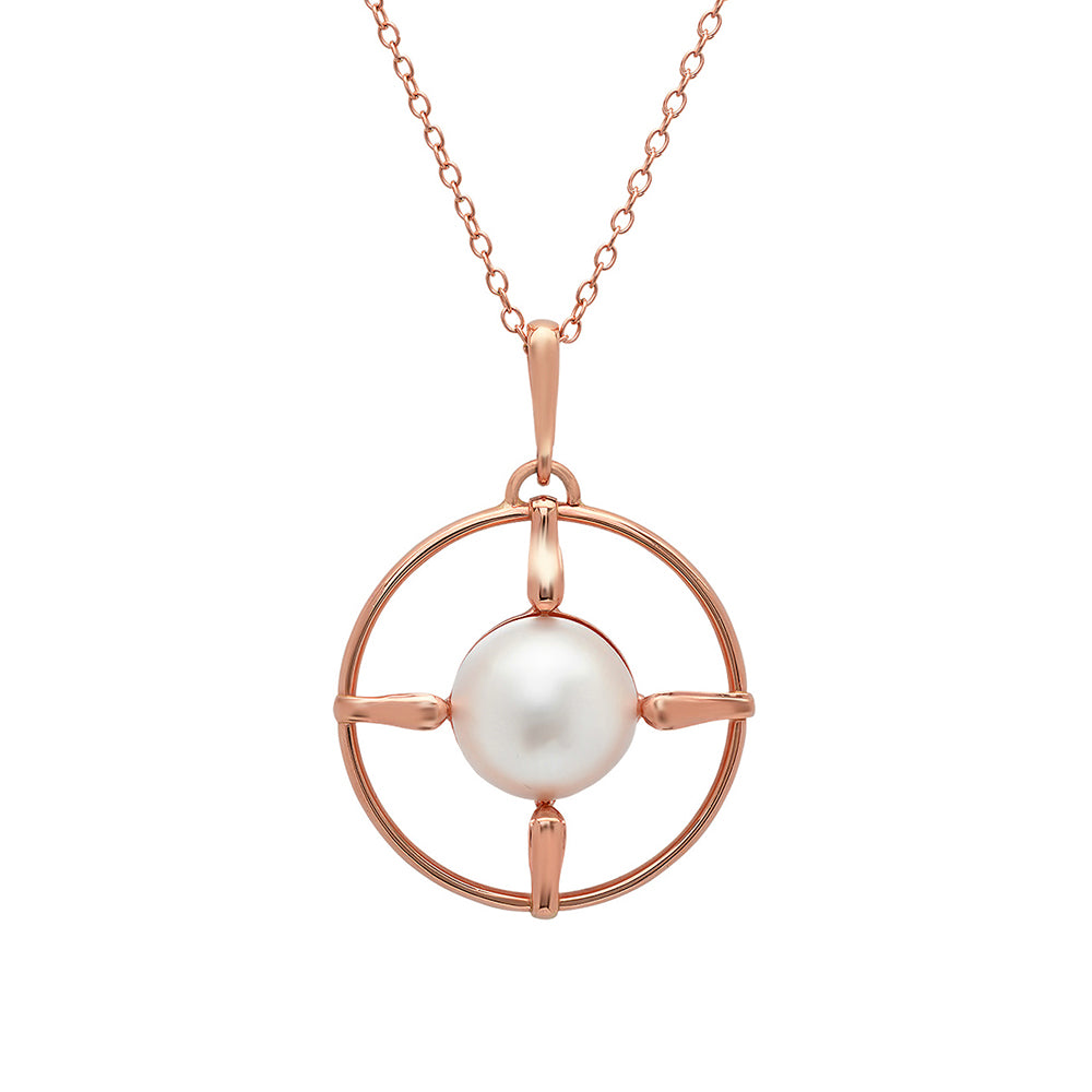 Large Compass Pendant Necklace