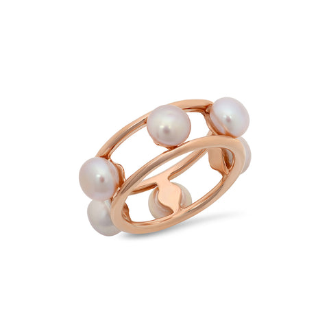 Diamond and Freshwater Pearl Ring