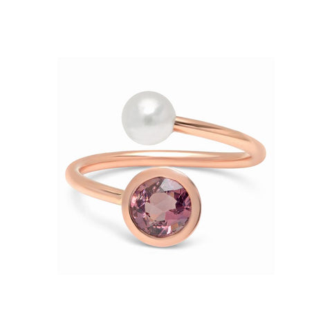 Akoya Pearl Wire Coil Ring