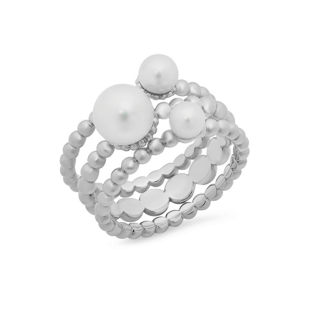 Small Pearl Stackable Ring - VictoriaSix.com