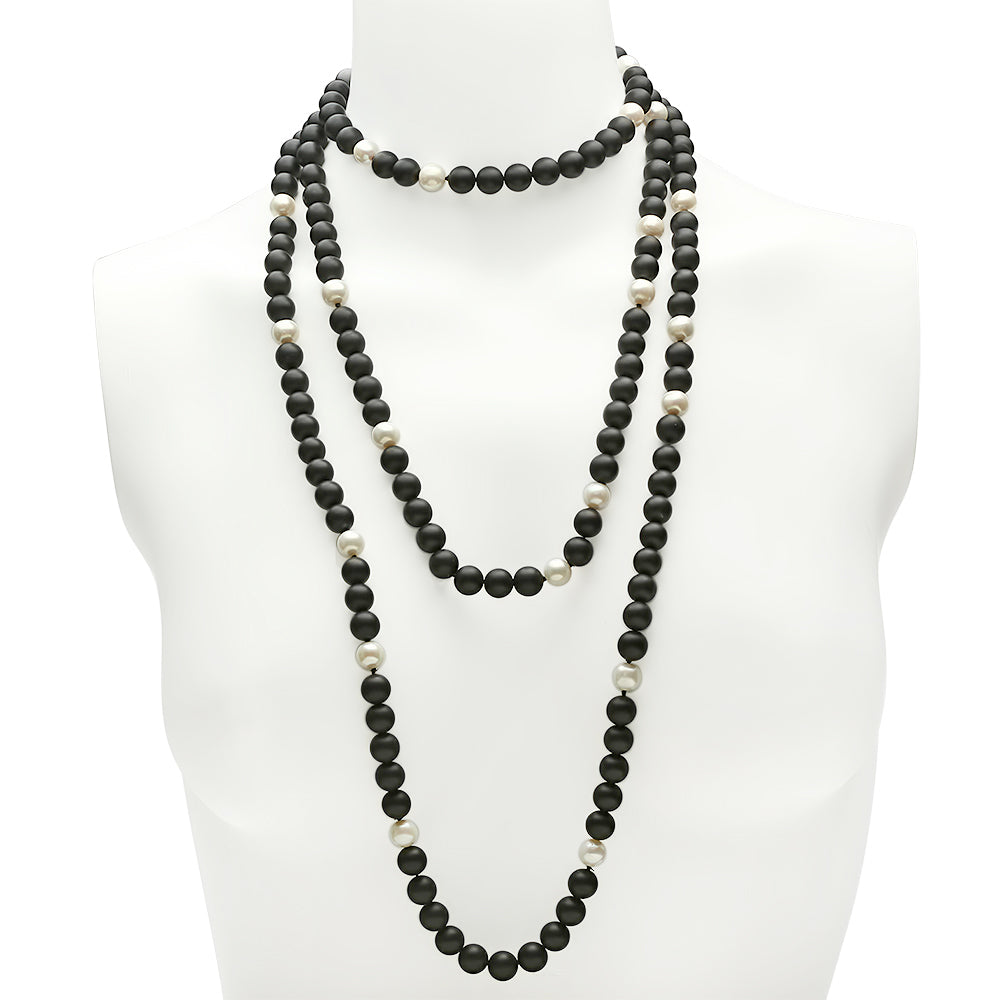Black Onyx Pearl Necklace – Victoria Six
