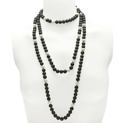 Black Onyx Pearl Necklace - VictoriaSix.com