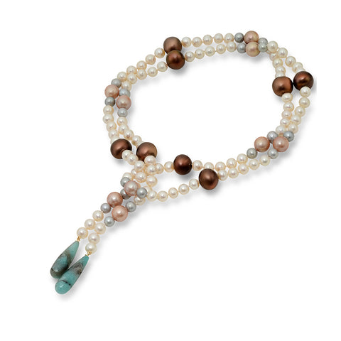Labradorite and Pearl Necklace