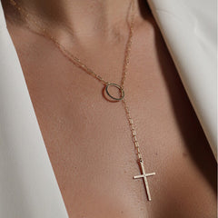 Cross Lariat Necklace - VictoriaSix.com