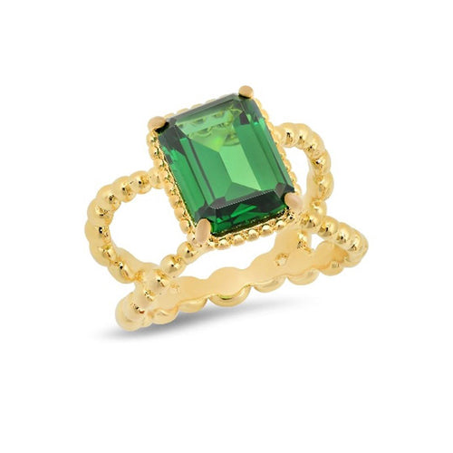 Petite Emerald Cocktail Ring - VictoriaSix.com