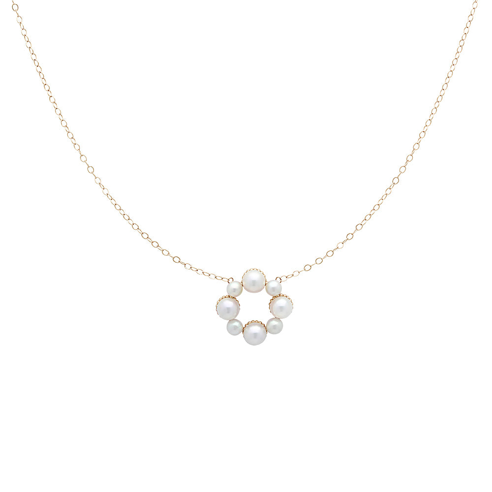 Pearl Flower Pendant Necklace - VictoriaSix.com