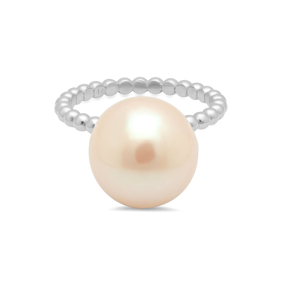Large Pearl Stackable Ring - VictoriaSix.com