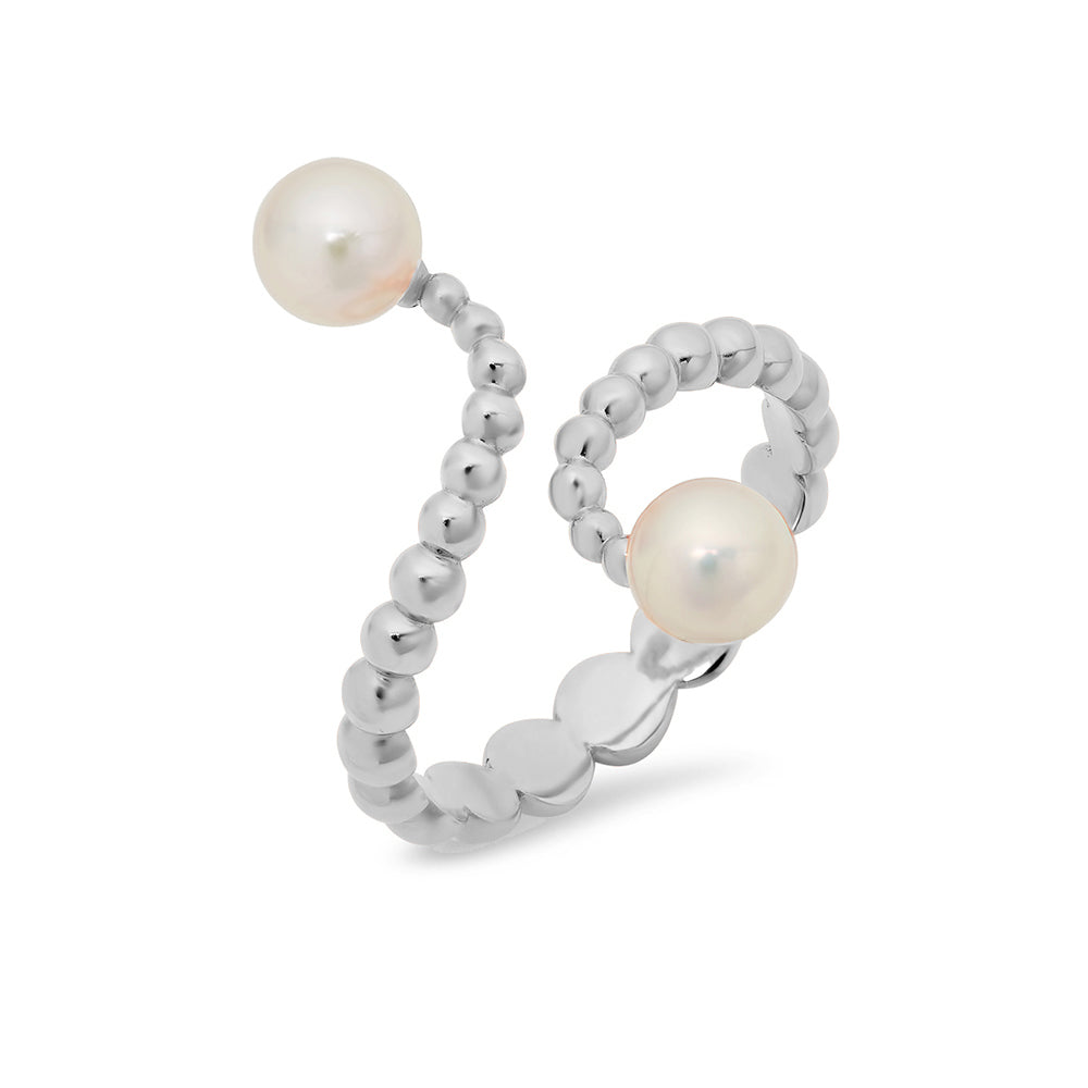 Pearl Beaded Coil Ring - VictoriaSix.com