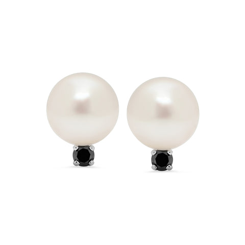 Black Onyx and Pearl Earrings