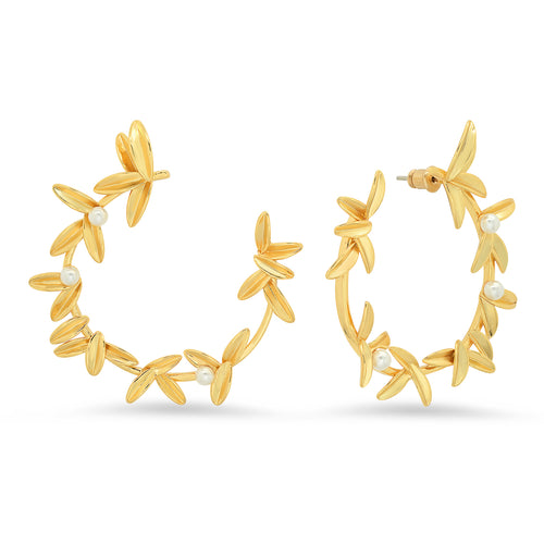 Helena wreath hoop earrings