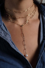 Large Rectangle Link Necklace
